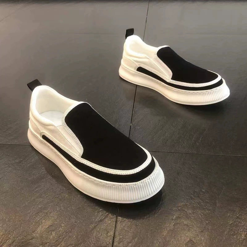 New style canvas shoes - Men's versatile thick-soled shoes