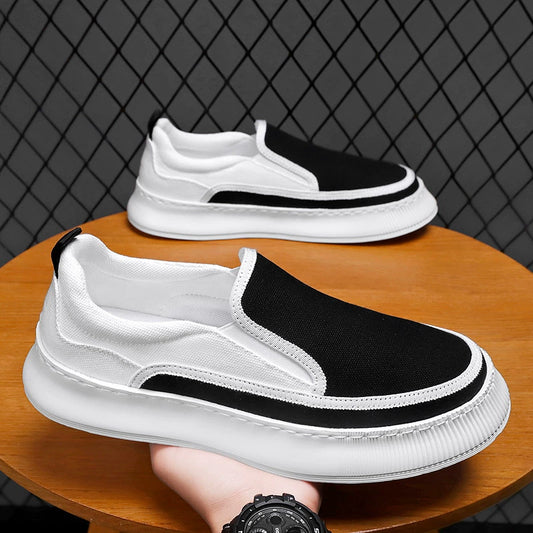 New style canvas shoes - Men's versatile thick-soled shoes