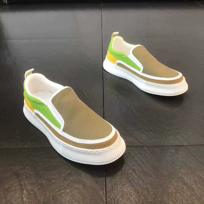New style canvas shoes - Men's versatile thick-soled shoes